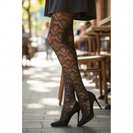 SOKISAHTEL Pierre Mantoux REA võrkmustriga pruunid sukkpüksid 445, 441, 436