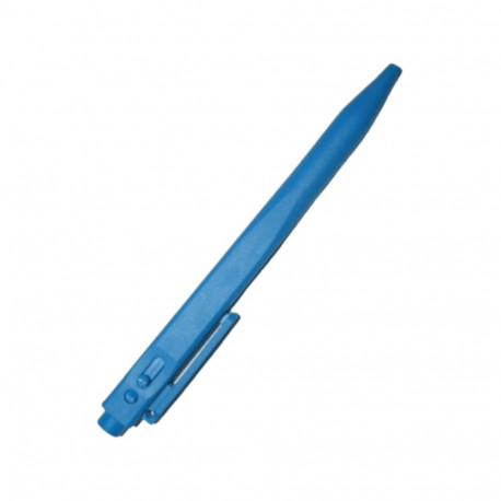 Ballpoint pen detectable with a metal detector Detectable Standard with clip blue ink/blue body