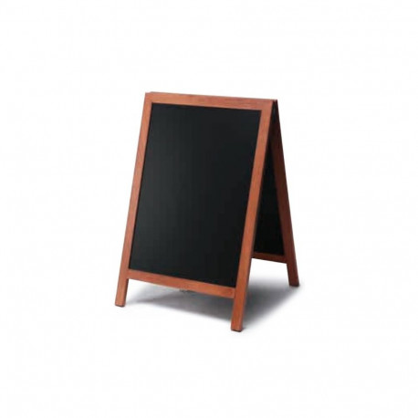 Kriiditahvel must, A-kujuline, 550x850mm/ pruun raam