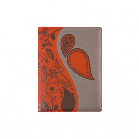 Raamatkalender MINISTER Trend Nädal H Red Leaves , spiraalköide, surutrükis pilt kunstnahast kaanel 