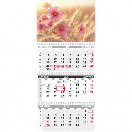 Seinakalender Trio EXTRA pilt 5, avatud mõõt 340x690mm 2026a.