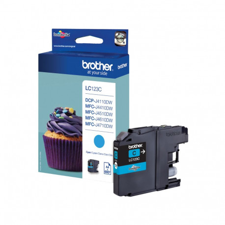 Brother ink cartridge LC123C 600pgs@5%, cyan