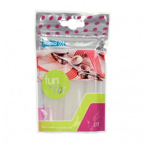 Liimipüstoli Rapid liimipulk 7mm, 10cm, 20tk. pakis,