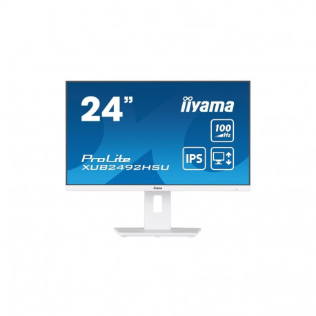 iiyama ProLite XUB2492HSU-W6 Monitor 24'' IPS FHD 1920x1080 0.4 ms 250 cd/m2 100 Hz, White (SPEC)