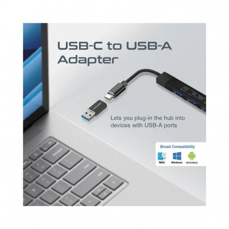 PROMATE LiteHub-4 USB-C Hub 3x USB 2.0 / 1x USB 3.0