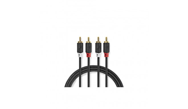Nedis Audio Cable 2x  RCA -> 2 x RCA 3m Black