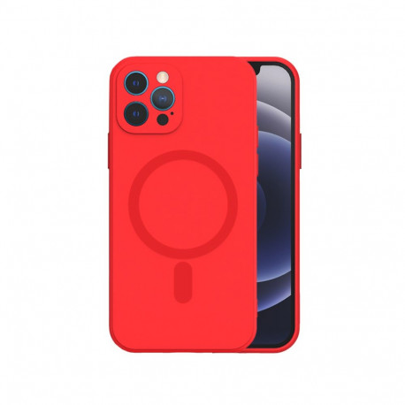 Mocco MagSilicone Soft Back Case Silicone Case for Apple iPhone 14 Pro Red