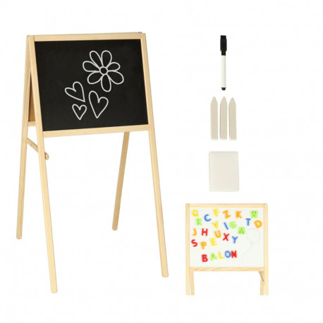 RoGer Double-sided magnetic wooden board + educational accessories