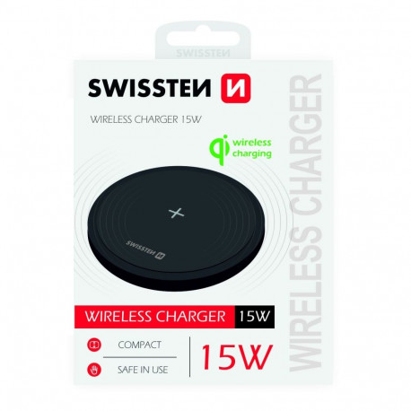 Swissten wireless charger 15W USB-C 1.5m