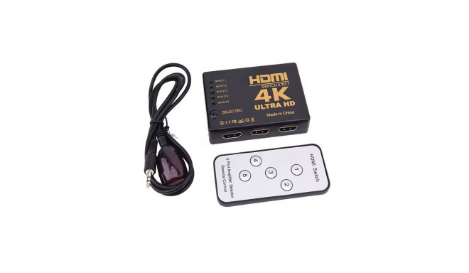 RoGer HDMI 4K High Speed Splitter 5 HDMI inputs / Remote Controller / Infrared Cable