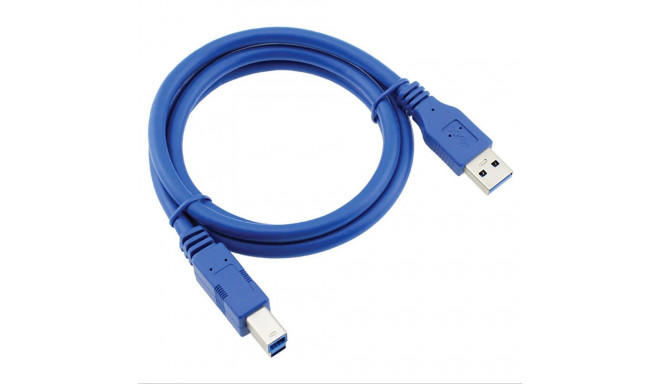 RoGer USB 3.0 A-plug AM-BM Printer Cable 1.5m Blue