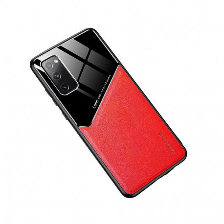 Mocco Lens Leather Back Case for Apple iPhone 12 Red