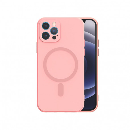 Mocco MagSilicone Soft Back Case Silicone Case for Apple iPhone 12 Pro Pink