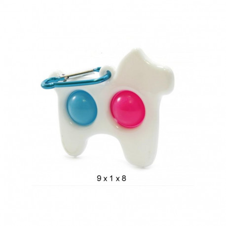 Mocco Bubble Pop It Antistress Sensory / Dog / keychain / White