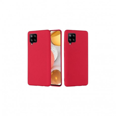 Mocco Liquid Silicone Soft Back Case for Samsung Galaxy A42 5G Red