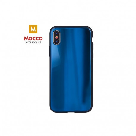 Mocco Aurora Glass Silicone Back Case for Apple iPhone XS Max Blue