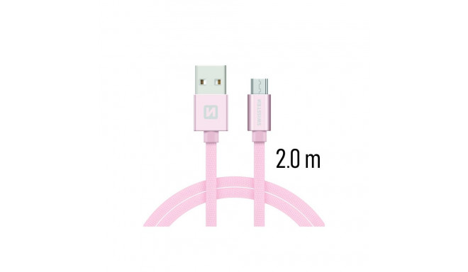 Swissten Textile Quick Charge Universal Micro USB Data and Charging Cable 2.0m