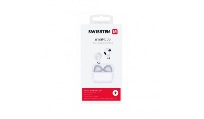 Swissten TWS Mini Podss Bluetooth Stereo Earbuds with Microphone