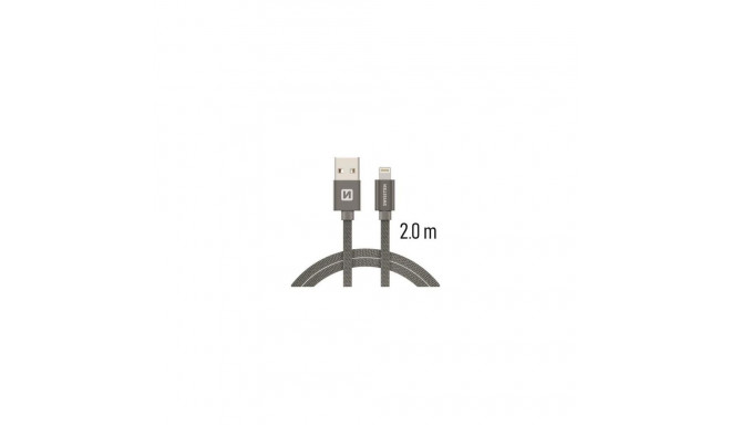 Swissten Textile Fast Charge 3A Lightning Data and Charging Cable 2m