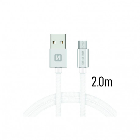 Swissten Textile Quick Charge Universal Micro USB Data and Charging Cable 2m