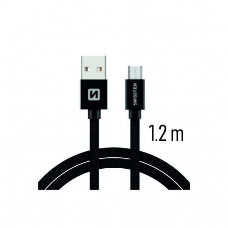 Swissten Textile Quick Charge Universal Micro USB Data and Charging Cable 1.2m