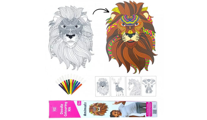 Joonistuskomplekt Loomad, 4 postrit