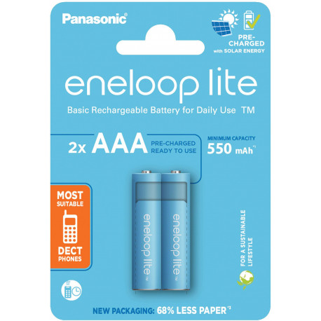 Panasonic eneloop rechargeable battery Lite AAA 550 2BP