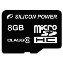 Silicon Power memory card microSDHC 8GB Class 6
