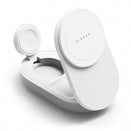RINGKE 3IN1 MAGNETIC MAGSAFE WIRELESS FOLDING CHARGER 25W QI2.2 WHITE