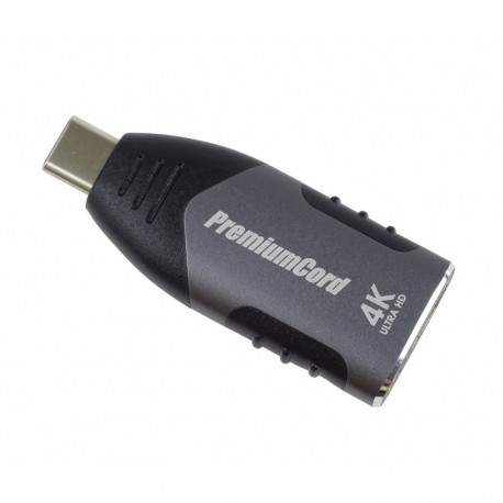 PremiumCord USB-C to HDMI Adapter  resolution 4K or FULL HD 1080p, Aluminium Shell