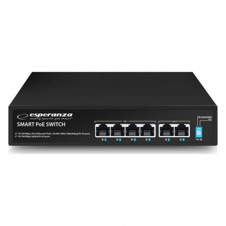 Esperanza ENS105 6-port Poe Switch 10/100 60W