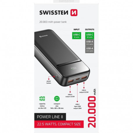 Swissten Power Line II Power Bank 20000 mAh