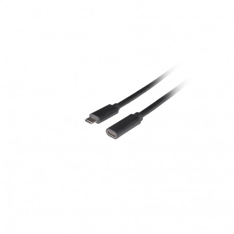 USB-C M/F 3.1 CABLE 0.5M BLACK LANBERG
