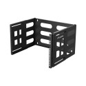 FOLDING BRACKET WALL-MOUNT 19" 6U 497X400/240 BLACK LANBERG