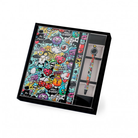 Märkmik ja pastakakomplekt Itotal Graphitti