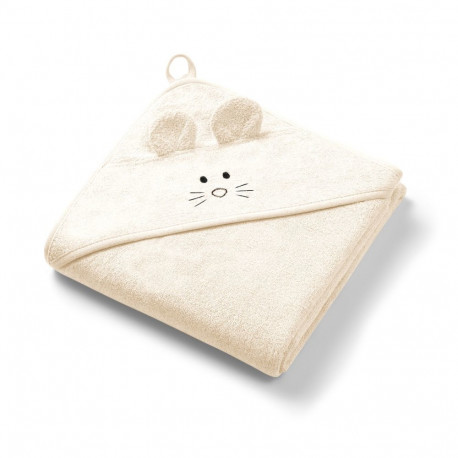Babyono bamboo hooded towel 100x100cm cream 1553/07