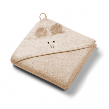Babyono bamboo hooded towel 100x100cm cream 1553/06