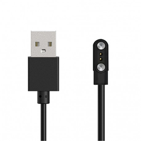Hurtel HUL-01 Magnetic Charger 2-pin 2.8mm for 60cm Smartwatches Black