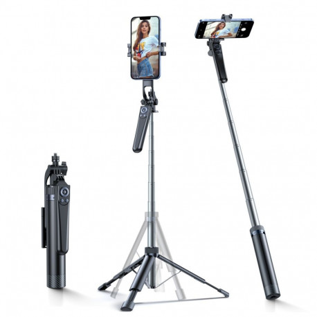 Wozinsky Wozinsky Selfie stick WC1Y30S telescopic tripod 1.3m with phone holder - black
