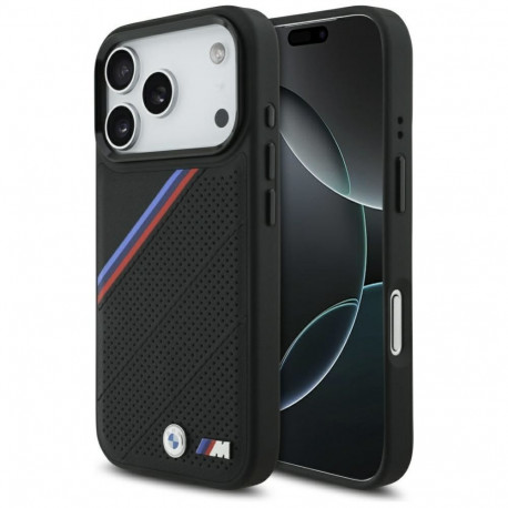 BMW BMW M Tricolor Metal Logo MagSafe Case for iPhone 17 Pro - Black