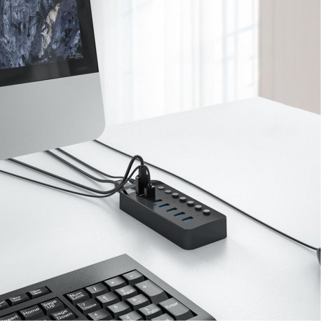 Orico Orico CT2U3-10AB 10x USB-A 3.0 Hub with Switches - Black