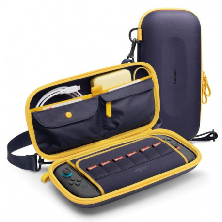 Spigen Spigen Nano Pop Pro Pouch for Nintendo Switch 2 - Navy Blue and Yellow