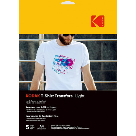 Kodak T-Shirt Transfers Light A4 5 sheets
