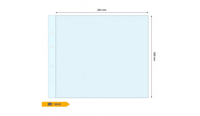 SAFE MAXI vaheleht eriformaadis üks tasku - läbipaistev