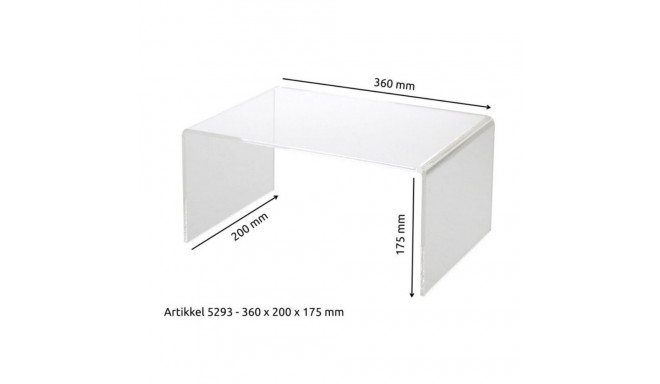 SAFE Plastikust esitlusalus läbipaistev - EKSTRA SUUR