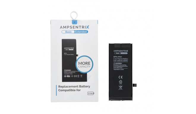 AmpSentrix Basic battery for iPhone 8 (high capacity 2250 mAh)