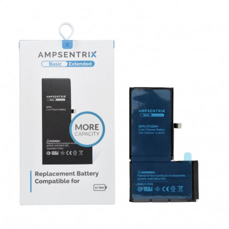 AmpSentrix Basic battery for iPhone XS Max (high capacity 3700 mAh)