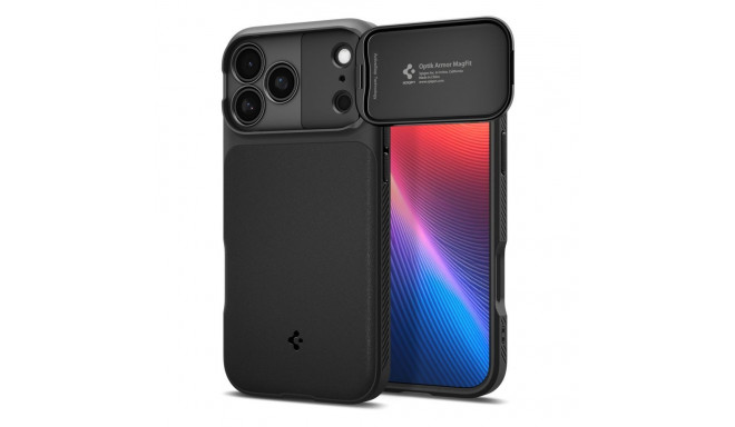 SPIGEN case OPTIK ARMOR MAG case for IPHONE 17 Pro Max black