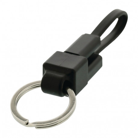 Valueline VLMP39300B0.10 USB-Lightning võtmehoidja kaabel laadimiseks ja andme edastuseks 0,1m, must