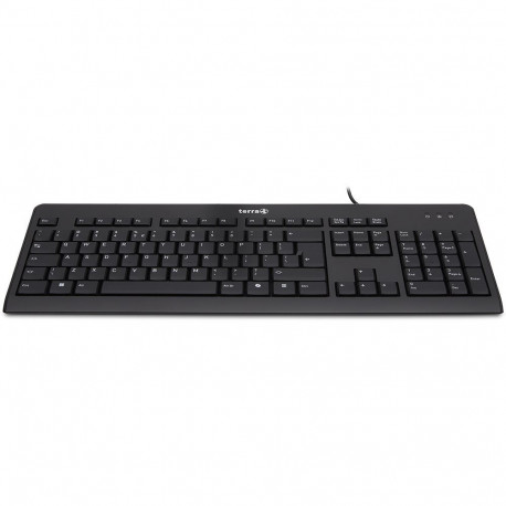 TERRA Keyboard 1500 Corded [US/EU] USB black Copilot QWERTY, 105 toetsen, met kabel, 1,80m